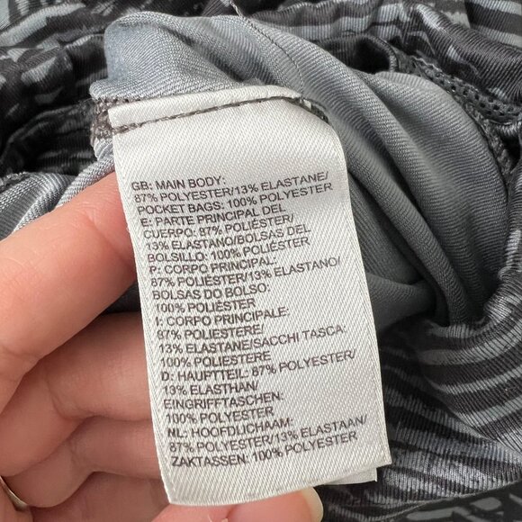 The North Face Low Rise Athletic Leggings w/ Interior Pocket Two Tone Gray Small - Picture 8 of 9